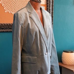 NWT Talbots Kate Fit Blue Gray Blazer - Size 18